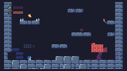 platformer gameplay footage of a butterfly collecting fruit
